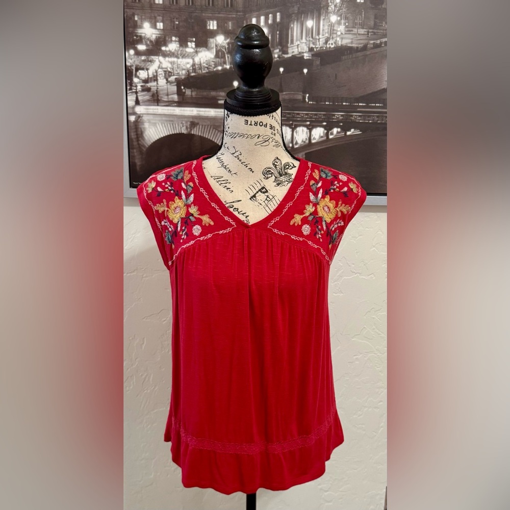 Knox Rose XS Red Sleeveless Top